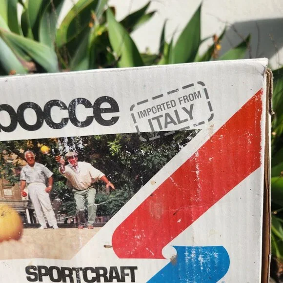 Bocce Ball Set Sportcraft 80s Made In Italy W/ Original Box Vintage Complete Set - Picture 8 of 12